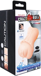 Crazy Bull Water Activated 3D Life Like Vibrating Vagina Male Stroker Flesh Realistic Butts And Vaginas